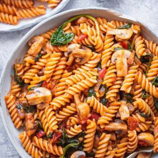 Spicy Vegan Mushroom Pasta