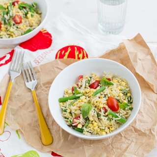 Simple Vegan Summer Orzo Salad