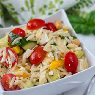 Vegan Orzo Greek Salad