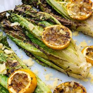 Parmesan Garlic Grilled Romaine