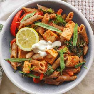 Creamy Tomato Pasta With Tofu (Vegan, Gluten-free option)