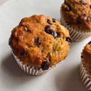 Vegan Banana Chocolate Chip Muffins