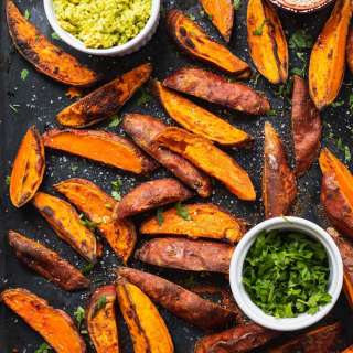 Crispy Sweet Potato Wedges (Vegan)