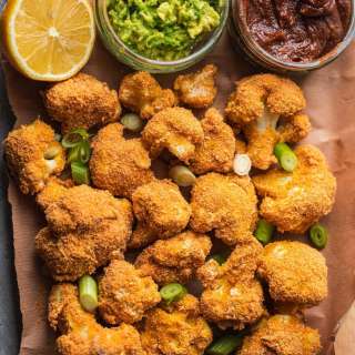 Vegan Cauliflower Wings With Almond Dip
