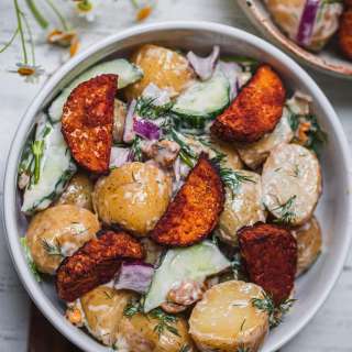Vegan Potato Salad With Smoky Tempeh