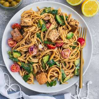 Cold Spaghetti Salad With Balsamic Tofu
