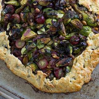 Brussel Sprout and Grape Galette