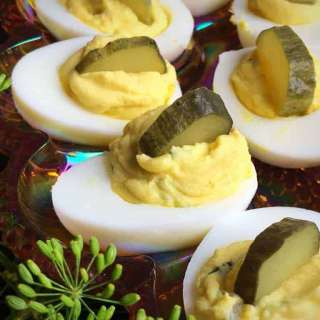 Dill Pickle Deviled Eggs