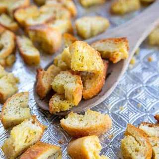Buttery, Garlicky Homemade Croutons
