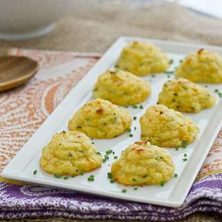 Trimmed-Down Cheddar & Chive Duchess Potatoes