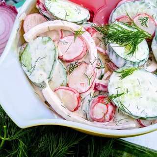 Dilled Creamy Cucumber Salad