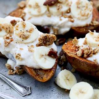 Breakfast Sweet Potatoes With Quinoa Granola