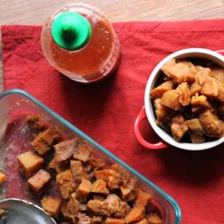 Five-Spice Sriracha Roasted Sweet Potatoes