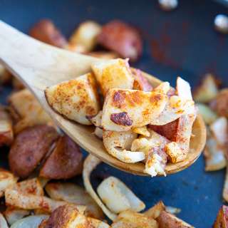 Smoky Pan Fried Potatoes and Onions