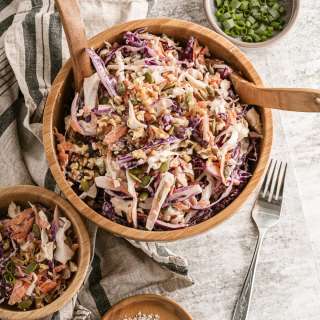 Crunchy Vegan Coleslaw (with walnuts and pumpkin seeds!)