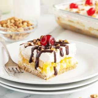 Banana Split Cake.