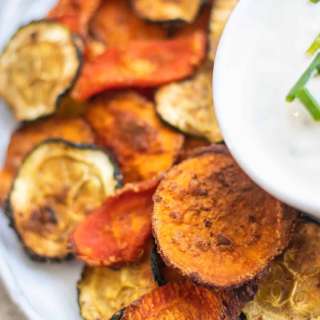 Almond Butter Veggie Chips (Vegan, Gluten-free)