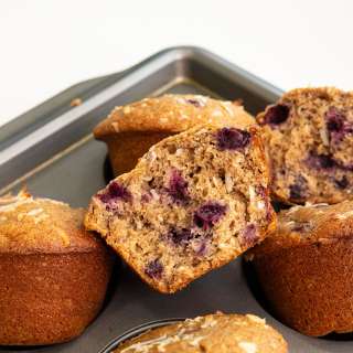 Cherry Coconut Whole Wheat Muffins