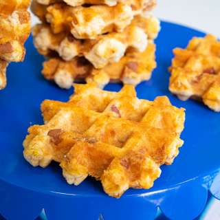 Bacon and Cheddar Waffle Biscuits