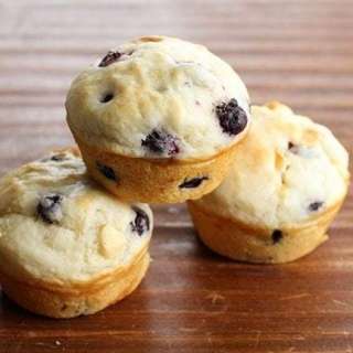 White Chocolate Saskatoon Muffins
