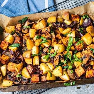 Vegan Sheet Pan Potatoes And Tofu (Gluten-free)
