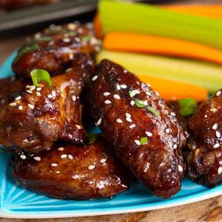Baked Sticky Honey Sesame Chicken Wings