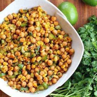 Roasted Corn and Chickpea Salad
