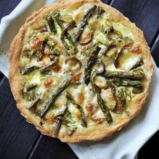 Swiss Mushroom Asparagus Quiche