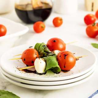 Caprese Skewers with Balsamic Drizzle