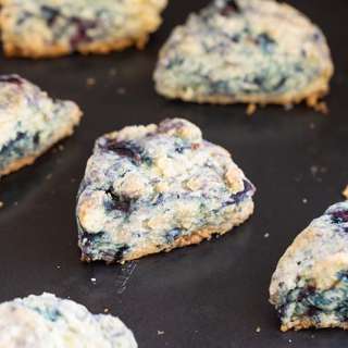 Buttery, Crispy Blueberry Scones