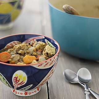 Vegetarian Irish Stew with Sweet Potatoes and Tempeh