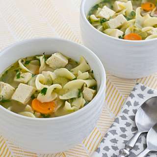 Vegetarian Chicken Noodle Soup