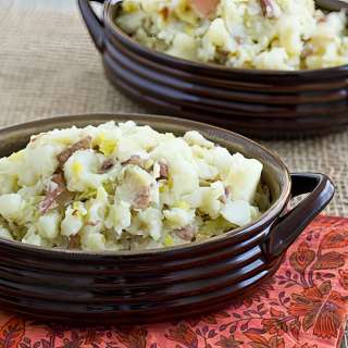 Mashed Red Potatoes with Leeks