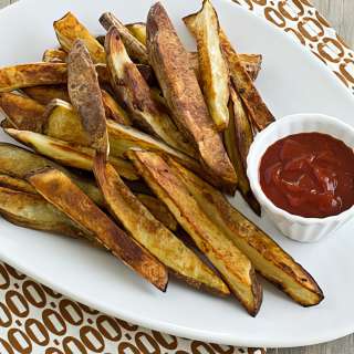 Garlicky Oven Fries with Harissa Ketchup