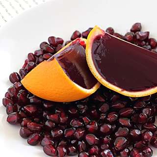 Vegan Pomegranate Orange Jello Shots