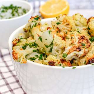 Roasted Cauliflower with Lemon, Garlic, and Herbs