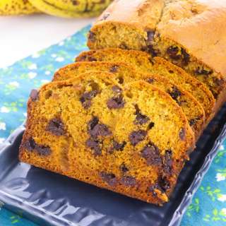 Pumpkin Banana Chocolate Chip Bread