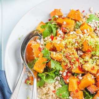 Lime, Chili and Roasted Pumpkin Quinoa Salad