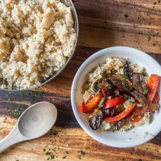 Grilled Veggies and Couscous with Orange-Balsamic Dressing