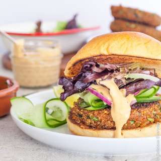 Ginger, Carrot and Quinoa Vegetarian Burger Patties