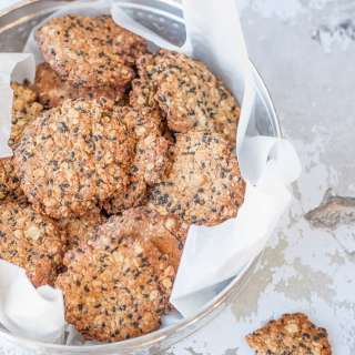 Black Sesame and Oat Tahini Cookies