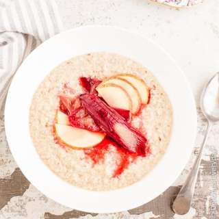 Roasted Rhubarb with Buckwheat Porridge