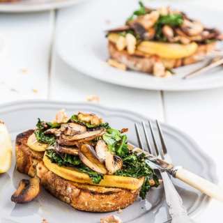 Mushroom, Pear & Cavolo Nero Toasts