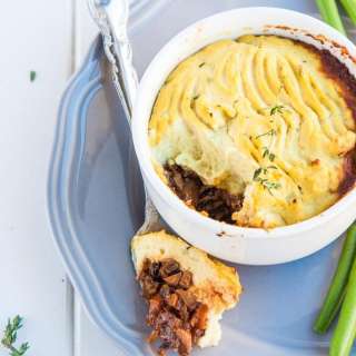 Mushroom and Cauliflower Vegan Shepherds Pie