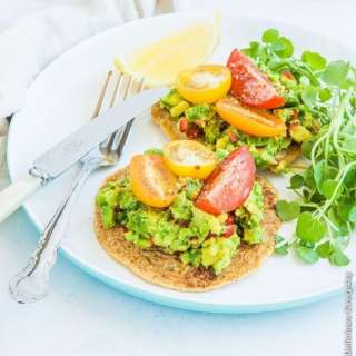 Chickpea Pancakes with Avocado, Tomato and Watercress {vegan}