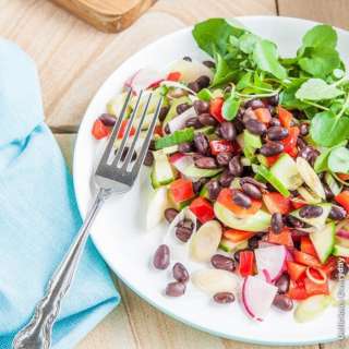 Mexican Black Bean Salad with Cumin, Lime and Smoked Paprika dressing