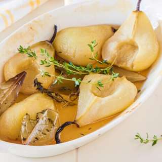 Bay, Thyme and Honey Roasted Pears