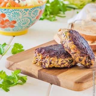 Thai Pumpkin Black Rice Vegan Burgers