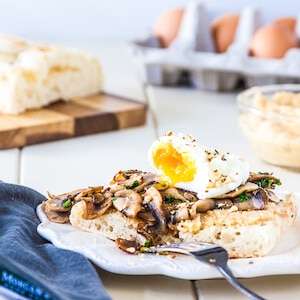 60-Second Microwave Poached Eggs with Turkish Toast