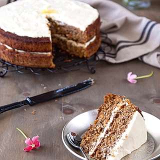 Gluten Free Carrot Cake Recipe with Lemon Cream Cheese Frosting